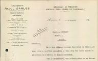 Mécanique de précision spéciale pour usines de carrelages Raoul Barles à Avignon, 1928.