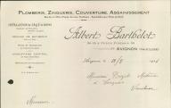 Plomberie, zinguerie, couverture, assainissement Albert Barthelot à Avignon, 1926.