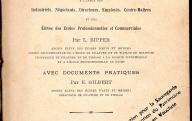 BIPPER (L.) Traité de filature et de tissage. Etude des matières textiles à l'usage des industriels, négociants, directeurs, employés, contre-maîtres et des écoles professionnelles et commerciales.Reims, L'Indépendant rémois, 1887.