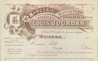 Mercerie, bonneterie Louis Jourdan à Avignon, 1930.