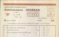 Mercerie, bonneterie, établissements Jourdan à Avignon, 1939.