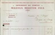 Imprimerie du Comtat Marius Martin fils à Avignon, 1937.