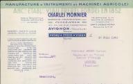 Manufactures d'instruments et machines agricoles Charles Monnier à Avignon, 1942.