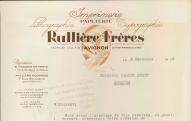 Imprimerie, lithographie, typographie, Rullière frères à Avignon, 1949.