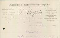 Ateliers électrotechniques F. Séraphin à Avignon, 1926.
