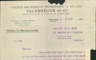 Société des produits réfractaires de Bollène Valabrègue et Cie, Bollène.