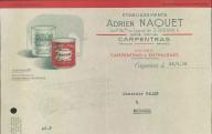 Etablissements Adrien Naquet, Carpentras, 1938.