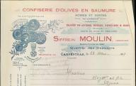 Confiserie d'olives en saumure Siffrein Moulin, Carpentras, 1949.