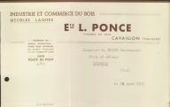 Industrie et commerce du bois, établissements L. Ponce, Cavaillon, 1937.
