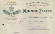 Huilerie, savonnerie, produits agricoles Mignon frères, Cavaillon, 1931.
