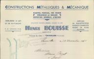 Constructions métalliques et mécanique Henri Bouisse, Cavaillon, 1940.