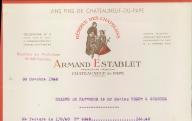 Vins fins de Châteauneuf-du-pape Antonin Establet, Châteauneuf-du-Pape, 1942.