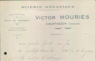 Scierie mécanique, manufacture de bois de brosses, Victor Mouriès, Courthézon, vers 1940.