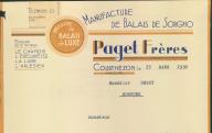 Manufacture de balais de sorgho Paget frères, Courthézon, 1938.