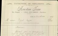 Entreprise de menuiserie Roustan Jean à Isle-sur-la-Sorgue, 1939.