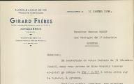 Alcool et eaux de vie, produits tartriques, Girard frères à Jonquières, 1926.