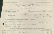 Confiserie d'olives Vve F. Vignon et Cie à Jonquières, 1928.