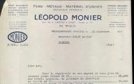 Fers, métaux, matériel d'usines, Léopold Monier à Mondragon, 1947.