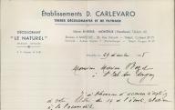 Etablissements D. Carlevaro, terres décolorantes et de filtrage à Monteux, 1938.