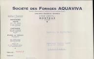 Société des forages Aquaviva à Monteux, 1949.
