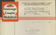 Agence des automobiles Peugot et Laffly, Louis Soulier à Orange, 1932.