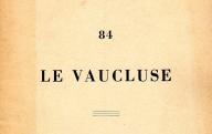 Monographies agricoles départementales, le Vaucluse. 1958.