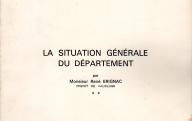 La situation générale du département de Vaucluse.	Avignon, 1971.