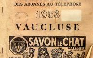 Annuaire officiel des abonnés au téléphone du Vaucluse en 1953.	1952-1953.