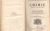 Bibliothèque des écoles primaires, Chimie (2ème et 3ème années). Paris, 1899.