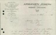Armanien Joseph, briqueteur-fumiste à Pernes-les-Fontaines, 1930.	1930