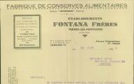 Fabrique de conserves alimentaires Fontana frères à Pernes-les-Fontaines, 1938.