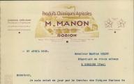 Produits chimiques agricoles M. Manon, Robion.