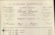 Garage Pontillac, Ch. Rivet, propriétaire, Pascal Brunet, directeur commercial à Sorgues, 1925.