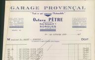 Garage provençal Octave Pètre à Sorgues, 1936.