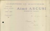 Entreprise de maçonnerie Aimé Arcusi, Vacqueyras, 1927.