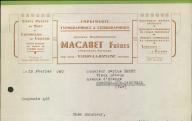 Imprimerie typographique et lithographique, anciens établissements Macabet frères, Vaison-la-Romaine, 1940.