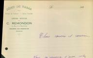 Débit de tabac, librairie, papeterie, C. Remondon, Vaison-la-Romaine, 192?