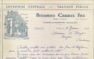Entreprise générale de travaux publics Beliando Charles fils. Vaison-la-Romaine, 1941.