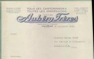 Tous les cartonnages, toutes les impressions, Aubéry frères, Valréas, 1941.