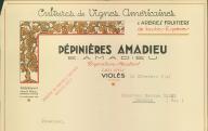 Pépinières Amadieu, Violès, 1941.