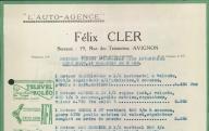 L'Auto-Agence, Félix Cler, Avignon, 1940.