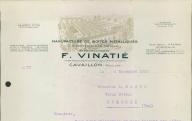 Manufacture de boites métalliques, imprimerie sur métaux, établissements F. Vinatié, Cavaillon, 1936.