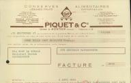 Conserves alimentaires Piquet et Cie, Monteux, 1957.
