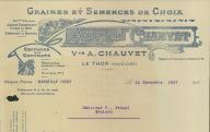 Graines et semences de choix Auguste Chauvet, Le Thor, 1937