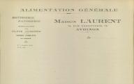 Maison Laurent, alimentation générale, Avignon, 19??.