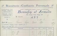 Biscuiterie et confiserie Bonnefoy et Armelin, Apt, 1931.