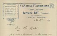 A la belle jardinière, Fernand Rey, Valréas, 1925.