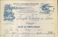 Fruits, légumes, primeurs Joseph Chabas et Frère. Cavaillon, 1932.