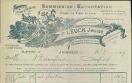 Commerce de fruits et légumes Jh Leuck. Avignon, 1919.