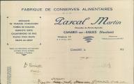 Fabrique de conserves alimentaires Pascal Martin, Camaret, 1943.
